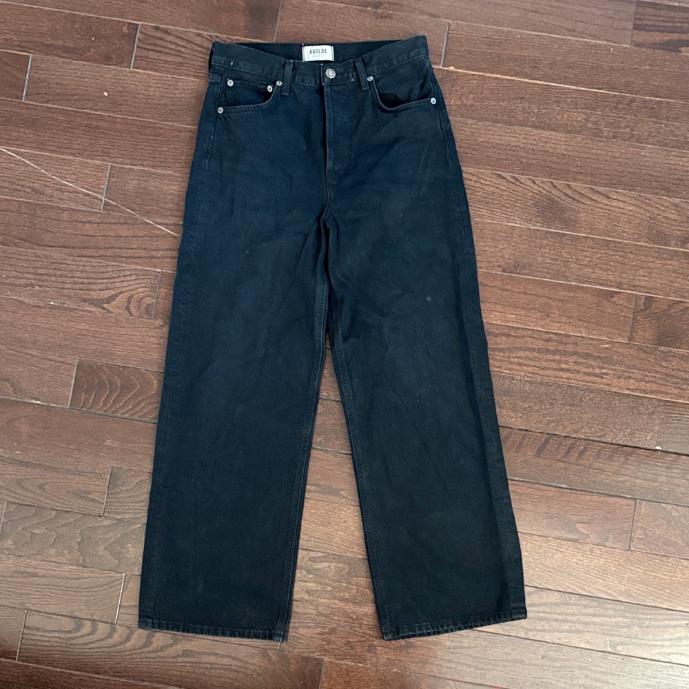Agolde Vintage Black Straight Jeans